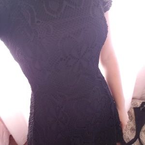 Black lace dress